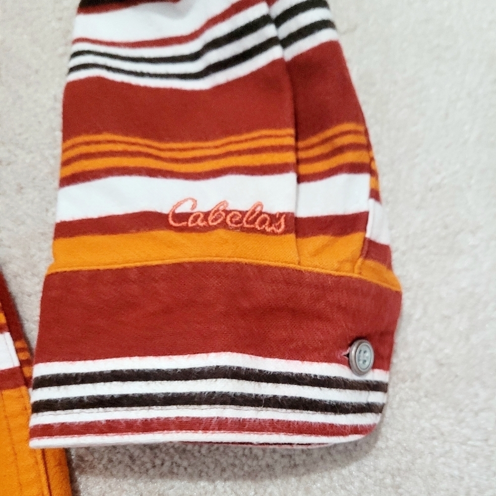 Cabela’s Women’s Size XL Shirt Shacket Southwest Aztec Stripe 100% Cotton - Picture 6 of 13